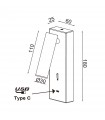 Aplique Lector TARIFA III Negro 3W 210Lm con cargador tipo C
