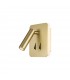 Aplique Lector CAYMAN Cuadrado Oro 3+6W 620Lm