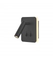 Aplique Lector CAYMAN Cuadrado Negro 3+6W 620Lm