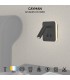Aplique Lector CAYMAN Cuadrado Negro 3+6W 620Lm