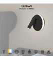 Aplique Lector CAYMAN Redondo Negro 3+6W 620Lm
