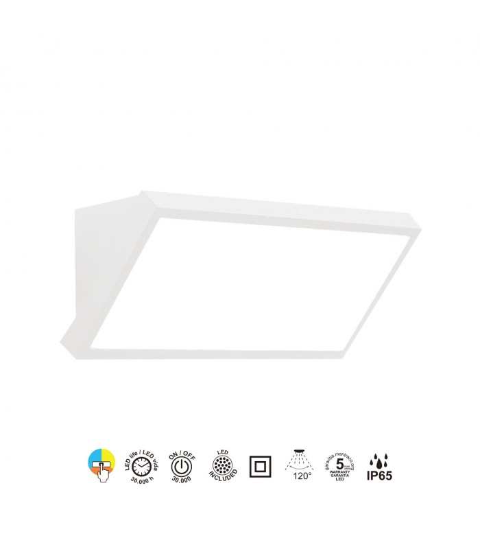 Aplique de Pared CREEK Blanco 20W 1600Lm IP65 CCT