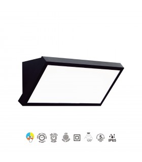 Aplique de Pared CREEK Negro 20W 1600Lm IP65 CCT