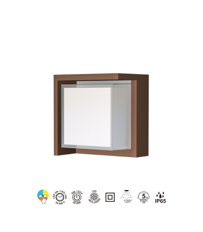 Aplique de Pared CREEK CB Corten 15W 1200Lm IP65 CCT