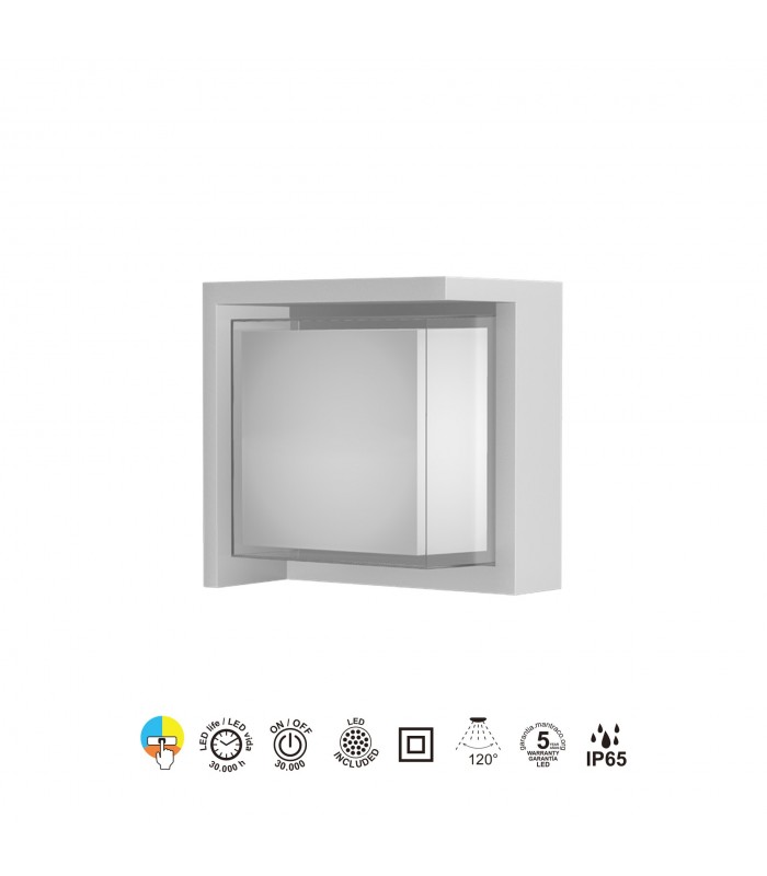 Aplique de Pared CREEK CB Blanco 15W 1200Lm IP65 CCT