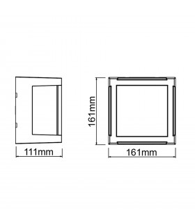 Aplique de Pared CREEK CB Blanco 15W 1200Lm IP65 CCT