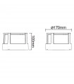 Aplique de Pared o Techo CREEK RD Blanco 15W 1200Lm IP65 CCT