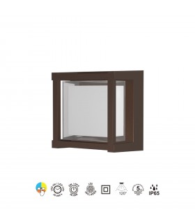 Aplique de Pared o Techo CREEK SQ Corten 15W 1200Lm IP65 CCT