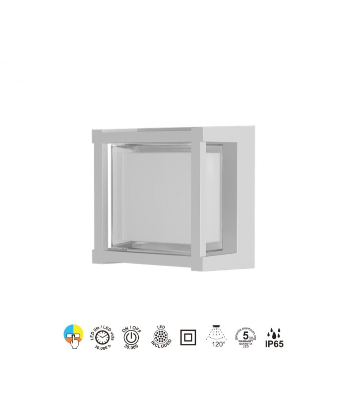 Aplique de Pared o Techo CREEK SQ Blanco 15W 1200Lm IP65 CCT