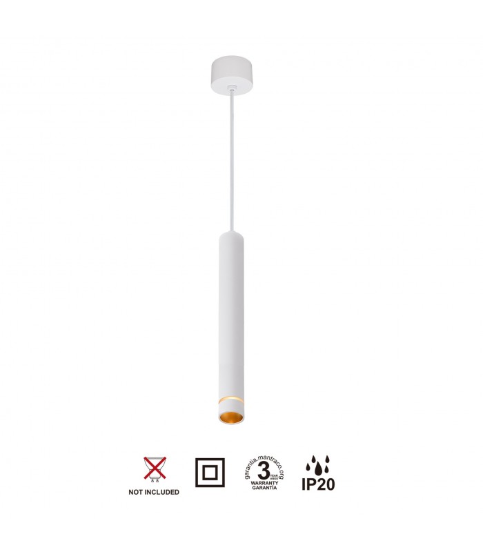Colgante SPLIT 1xGU10-MINI Blanco Regulable Altura