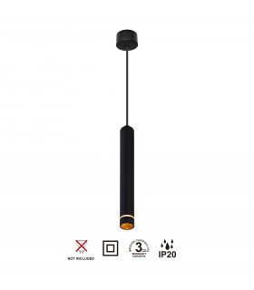 Colgante SPLIT 1xGU10-MINI Negro Regulable Altura