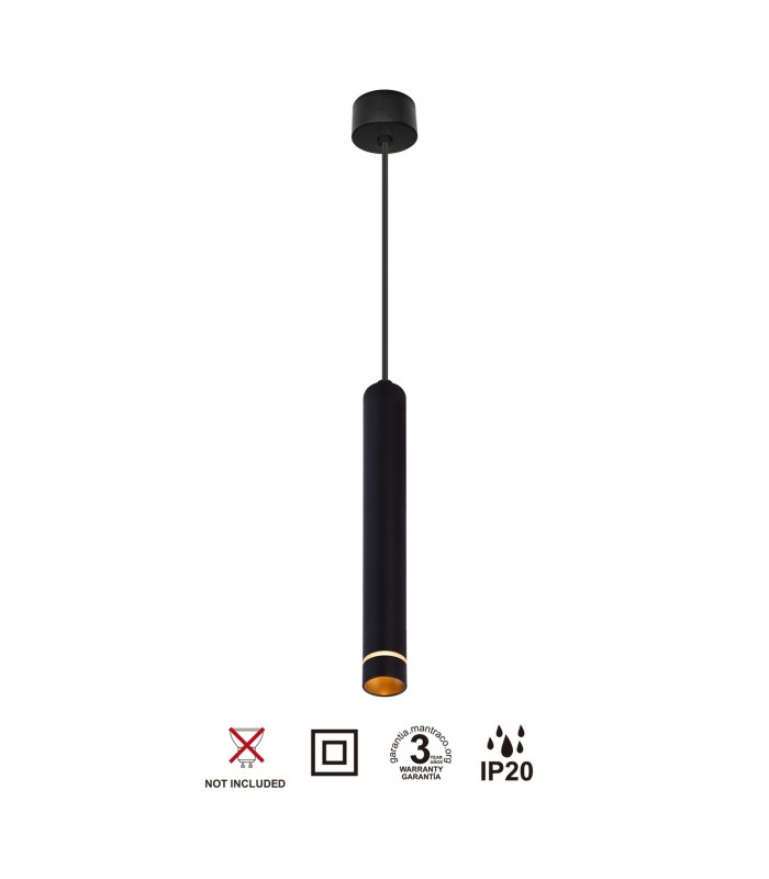 Colgante SPLIT 1xGU10-MINI Negro Regulable Altura