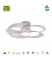 Ventilador ROSE BLANCO DC 24W 3200Lm 4 Aspas CCT