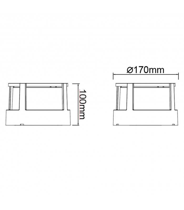 Aplique de Pared o Techo CREEK RD Negro 15W 1200Lm IP65 CCT