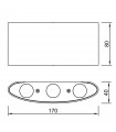 Aplique LED Exterior ARCS 6W 450Lm IP54 Blanco