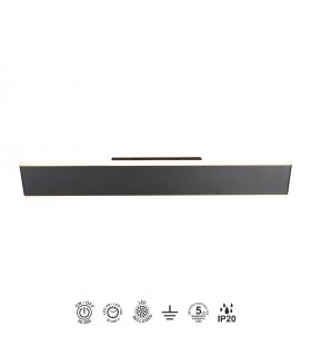 Aplique Pared Led NELSON 24W 1950Lm Negro CCT