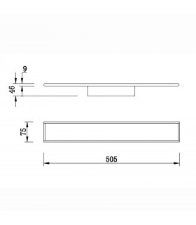Aplique Pared Led NELSON 24W 1950Lm Negro CCT