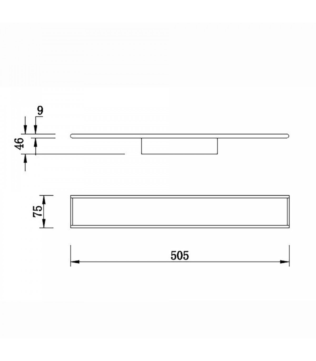 Aplique Pared Led NELSON 24W 1950Lm Negro CCT