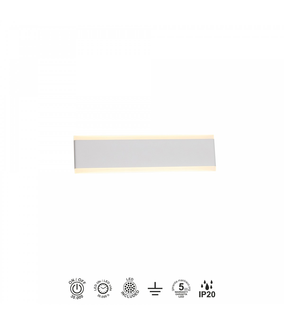 Aplique Pared Led NELSON 16W 1300Lm Blanco CCT