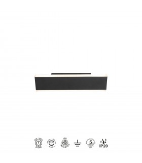 Aplique Pared Led NELSON 16W 1300Lm Negro CCT