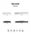 Aplique Pared Led NELSON 16W 1300Lm Negro CCT