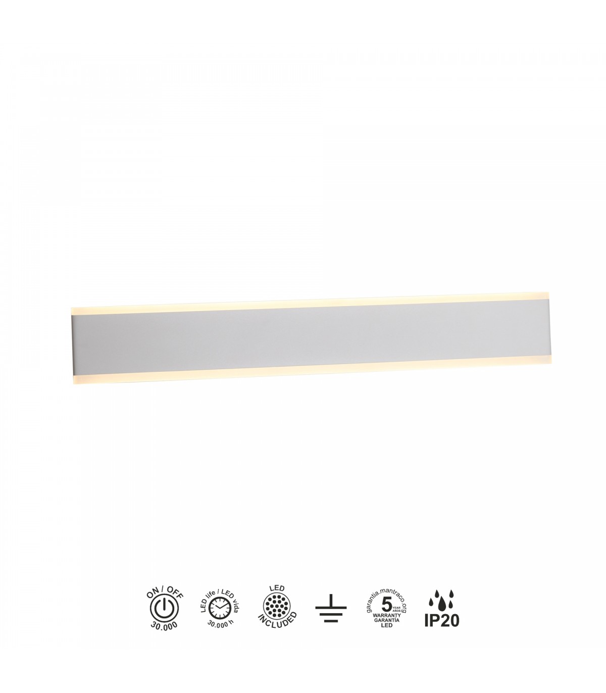 Aplique Pared Led NELSON 24W 1950Lm Blanco CCT