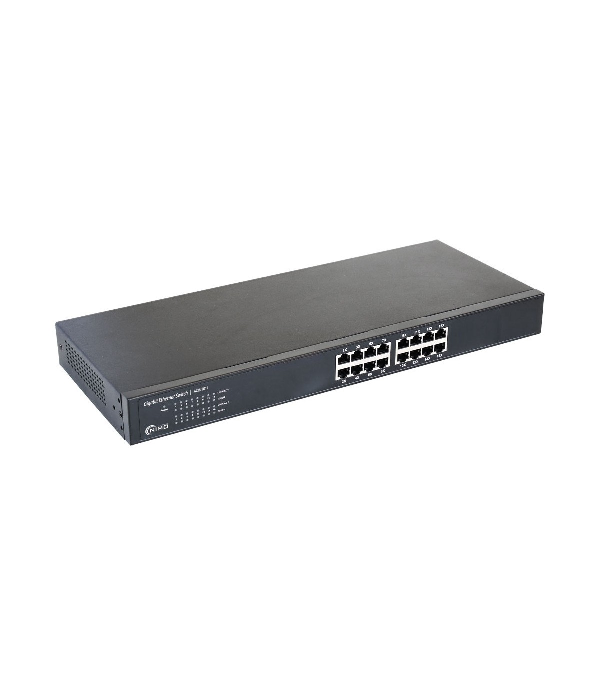 Switch 16 Puertos RJ45 Plug and Play 100 / 1000 Mbps Nimo