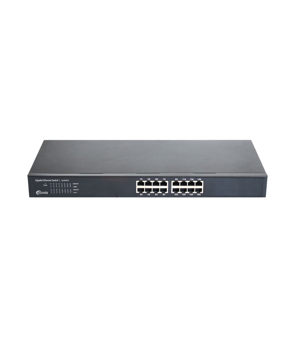 Switch 16 Puertos RJ45 Plug and Play 100 / 1000 Mbps Nimo