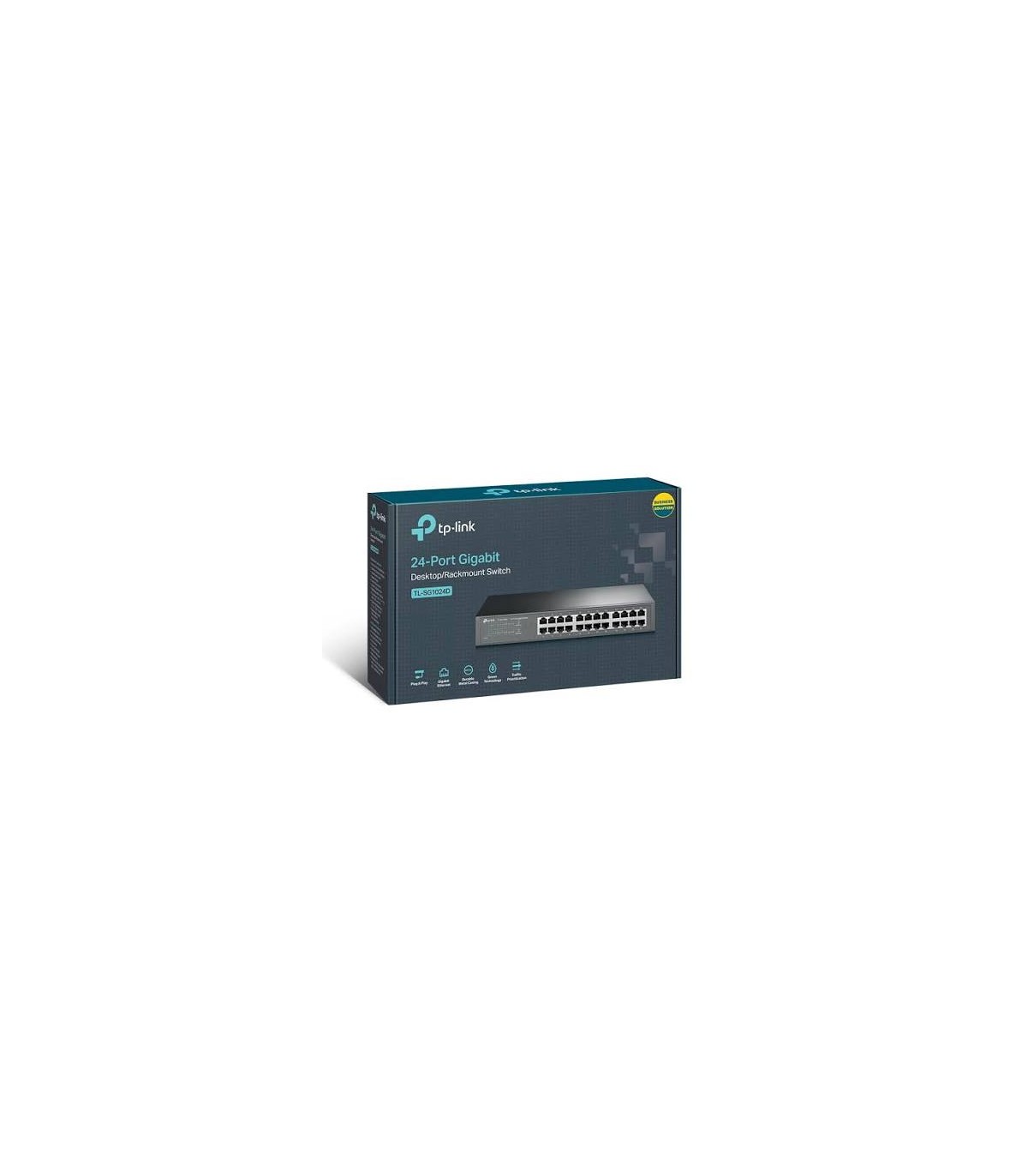 Switch 24 Puertos RJ45 Plug and Play 100 / 1000 Mbps TP-LINK