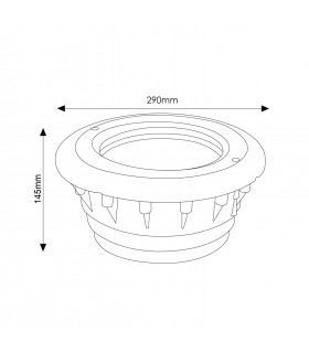 Nicho para Bombilla PAR56 empotrable para Liner IP68