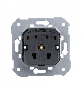 Base schuko 16 A 250V con sistema de embornamiento a tornillo Simon 75