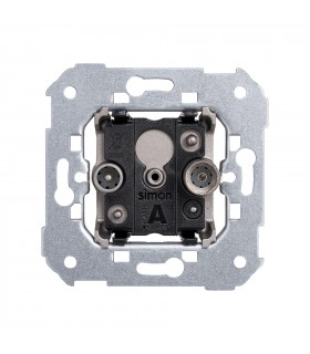 Toma de señal modular R-TV+SAT única Simon 75