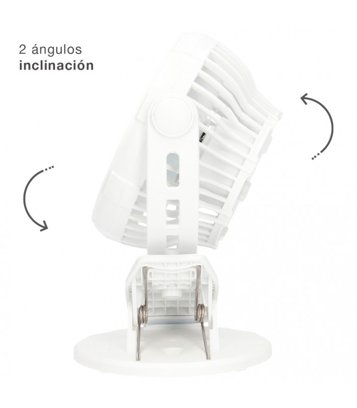 Mini ventilador USB tipo clip Fune 3W Blanco