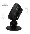 Mini ventilador USB tipo clip Fune 3W Negro