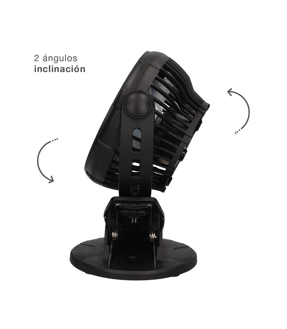 Mini ventilador USB tipo clip Fune 3W Negro