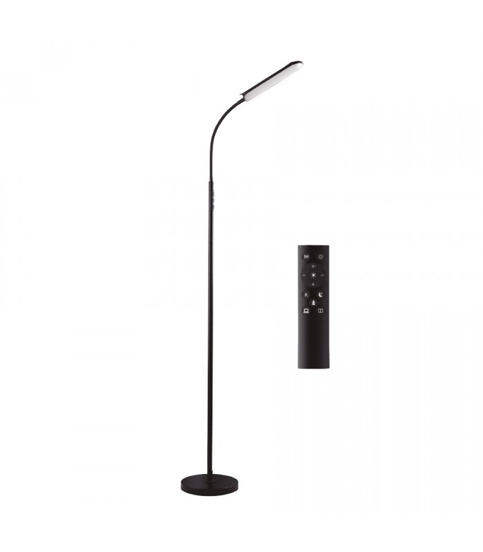 Lámpara de Pie LIVARNA Negro Regulable 18W 1650Lm CCT