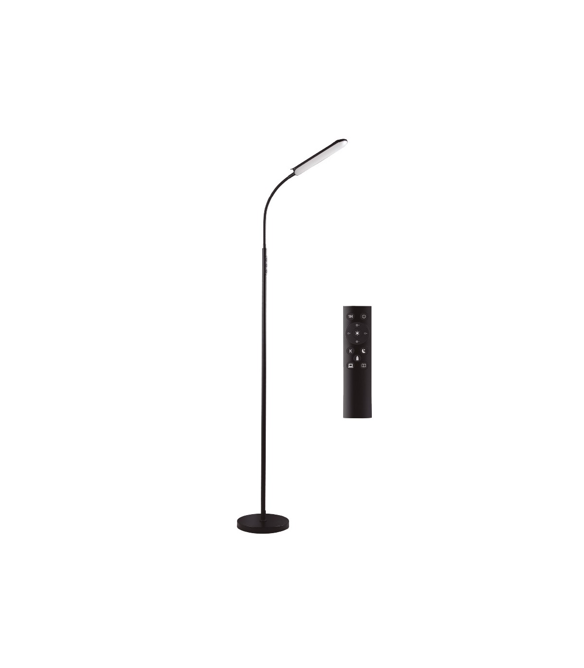 Lámpara de Pie LIVARNA Negro Regulable 18W 1650Lm CCT