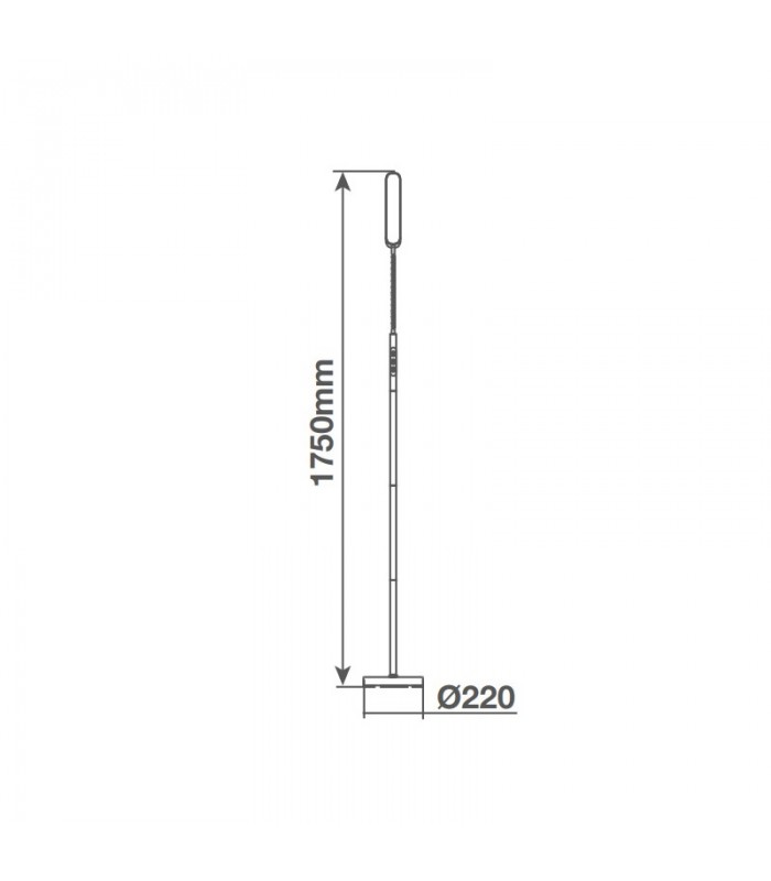 Lámpara de Pie LIVARNA Negro Regulable 18W 1650Lm CCT