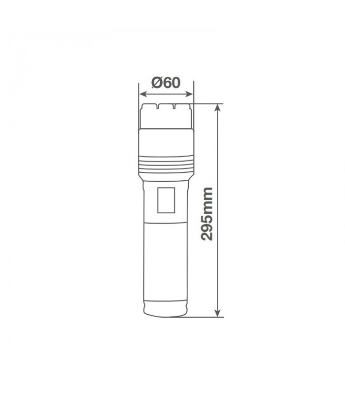 Linterna LED de mano recargable USB o 9xAA 150W 15000lm IPX4