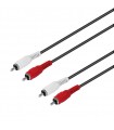Conexión 2 RCA macho a 2 RCA macho 5 Metros