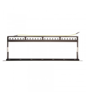 Panel Rack 19" Patch panel 24 puertos Keystone Negro DELTA