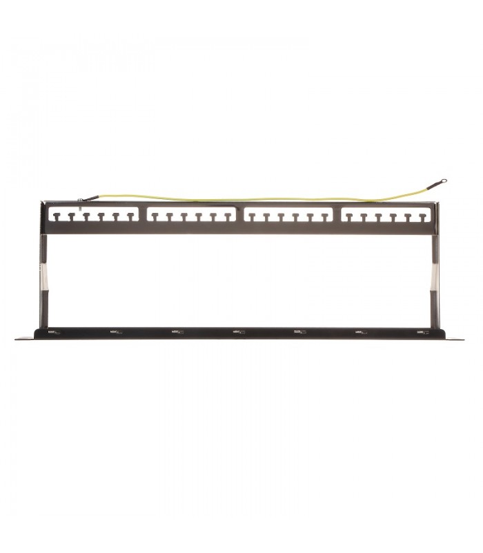 Panel Rack 19" Patch panel 24 puertos Keystone Negro DELTA