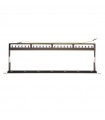 Panel Rack 19" Patch panel 24 puertos Keystone Negro DELTA