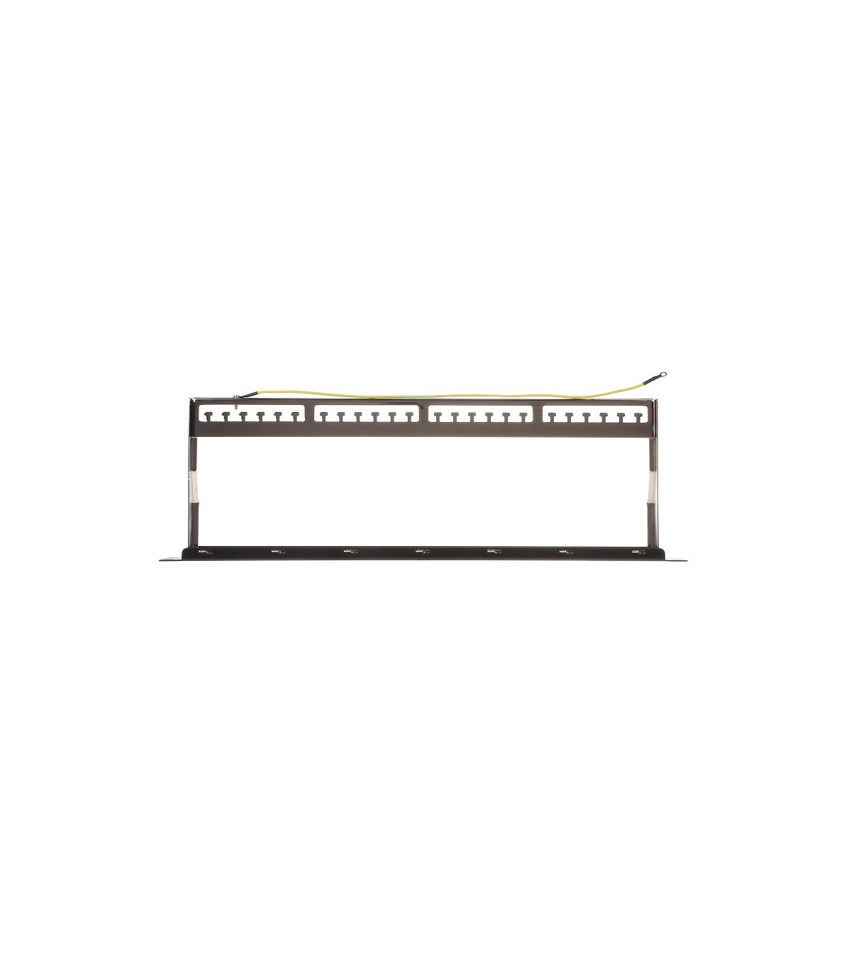 Panel Rack 19" Patch panel 24 puertos Keystone Negro DELTA