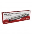 Panel Rack 19" Patch panel 24 puertos Keystone Negro NIMO
