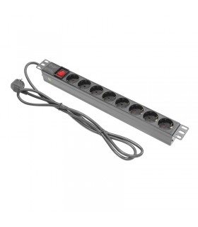 Regleta de alimentación Schuko 8 salidas para Rack 19" NIMO