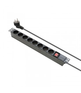 Regleta de alimentación Schuko 8 salidas para Rack 19" DELTA