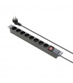 Regleta de alimentación Schuko 8 salidas para Rack 19" DELTA