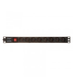 Regleta de alimentación Schuko 8 salidas para Rack 19" DELTA