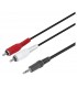 Conexión audio-estéreo JACK Macho 3.5mm a 2RCA Macho 5M
